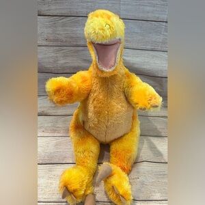 Build A Bear Velociraptor T Rex Dinosaur Plush Orange/Yellow Stuffed Animal 17”